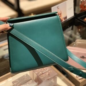 Coach 1941 Turnlock Teal Leather Shoulder Bag